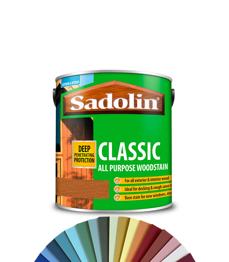 Sadolin Classic All Purpose Woodstain - 2.5L - Tinted Mixed Colour