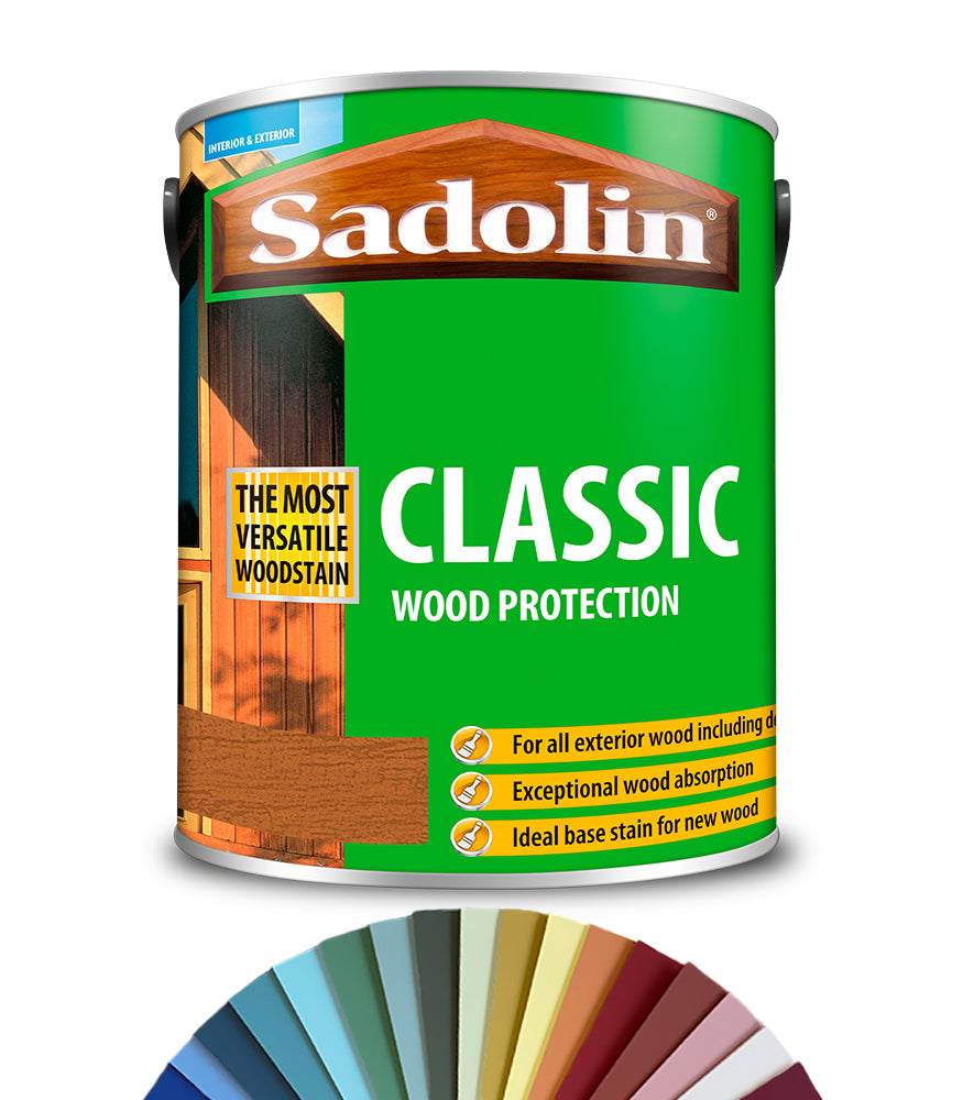 Sadolin Classic All Purpose Woodstain - 5L - Tinted Mixed Colour