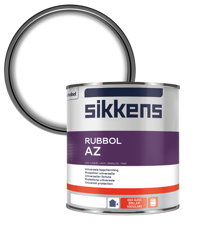 Sikkens Rubbol AZ High Gloss Paint - 1 Litre - White