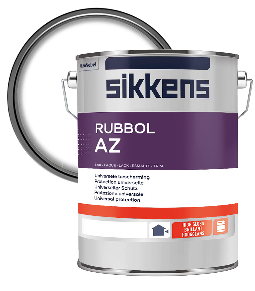 Sikkens Rubbol AZ High Gloss Paint - 5 Litre - White