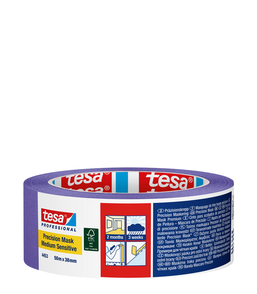 Tesa Precision Masking Tape Medium Sensitive (2 Months) Purple - 38mm x 50m