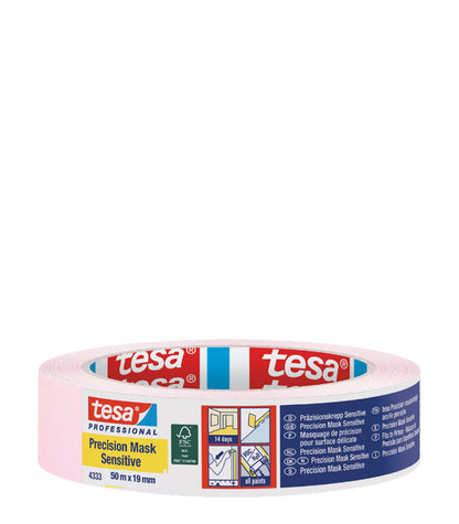 Tesa Precision Masking Tape Sensitive (14 days) Pink - 19mm x 50m