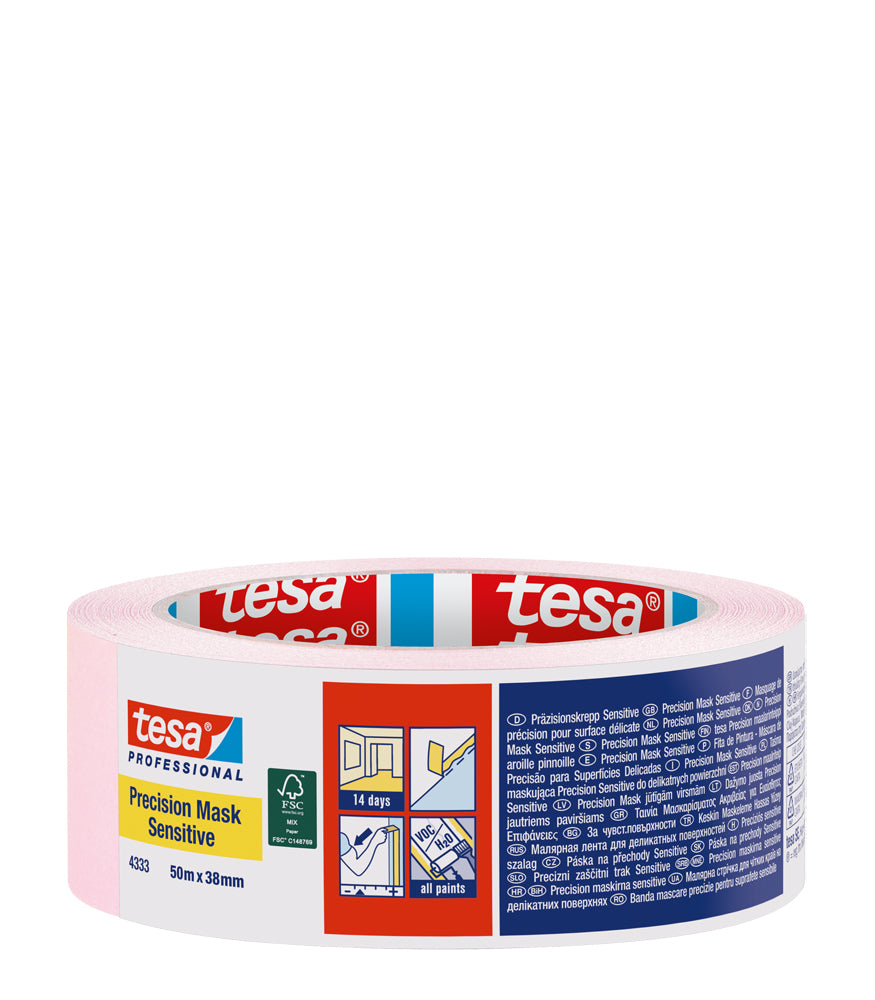 Tesa Precision Masking Tape Sensitive (14 days) Pink - 38mm x 50m