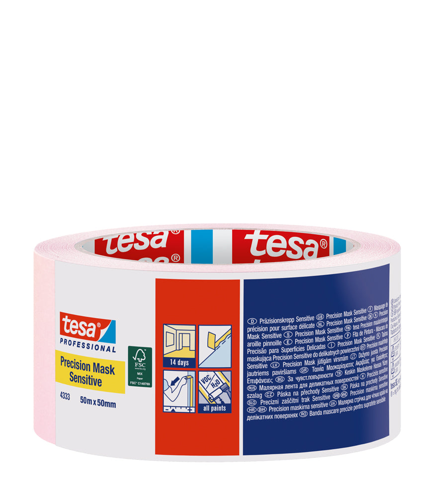 Tesa Precision Masking Tape Sensitive (14 days) Pink - 50mm x 50m