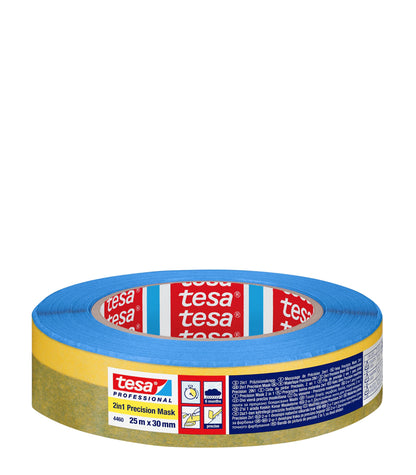 Tesa Professional 4460 2-in-1 Precision Masking Tape - 30mm x 25m