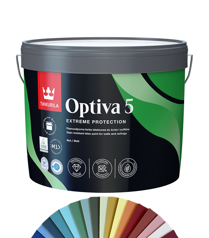 Tikkurila Optiva Matt 5 - 10L - Tinted Mixed Colour