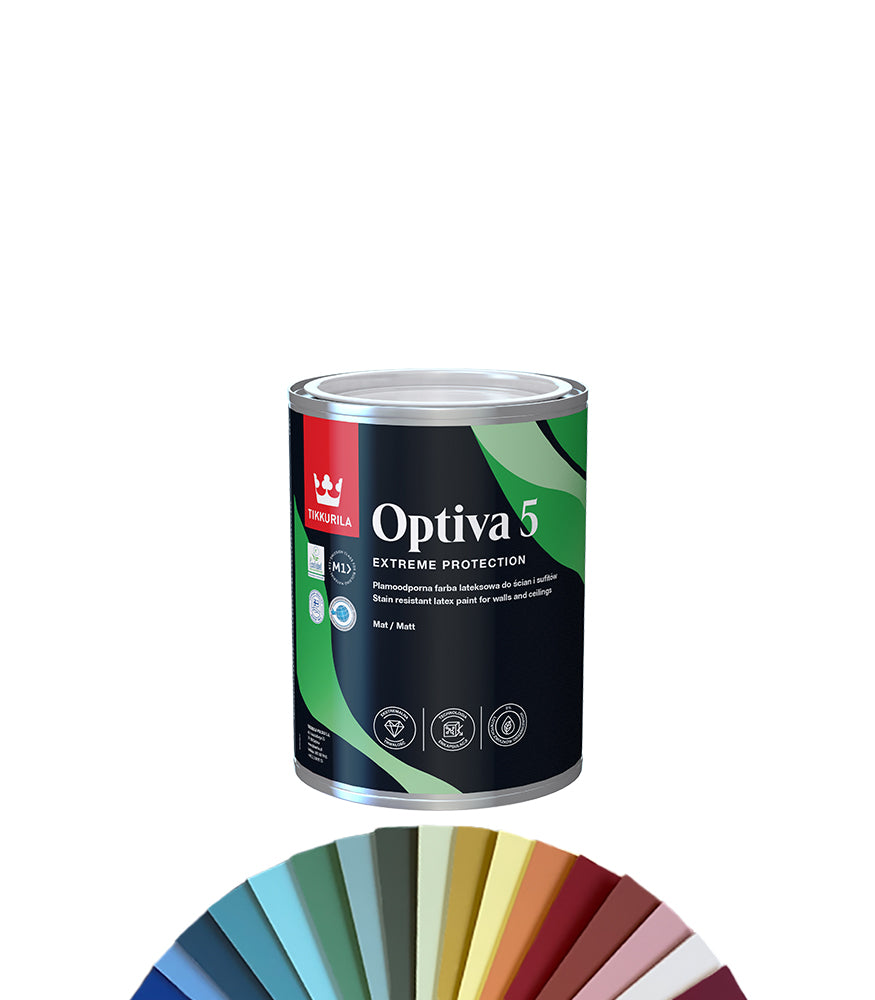 Tikkurila Optiva Matt 5 - 1L - Tinted Mixed Colour