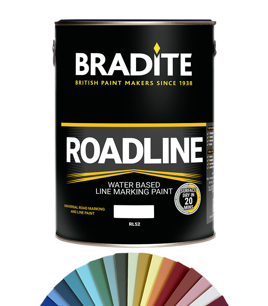 Bradite Roadline RL52 Water Based Paint - 5 Litre - Tinted Colour Match