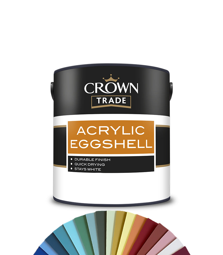 Crown Trade Acrylic Eggshell - 2.5L - Tinted Colour Match