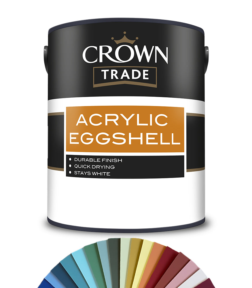 Crown Trade Acrylic Eggshell - 5L - Tinted Colour Match