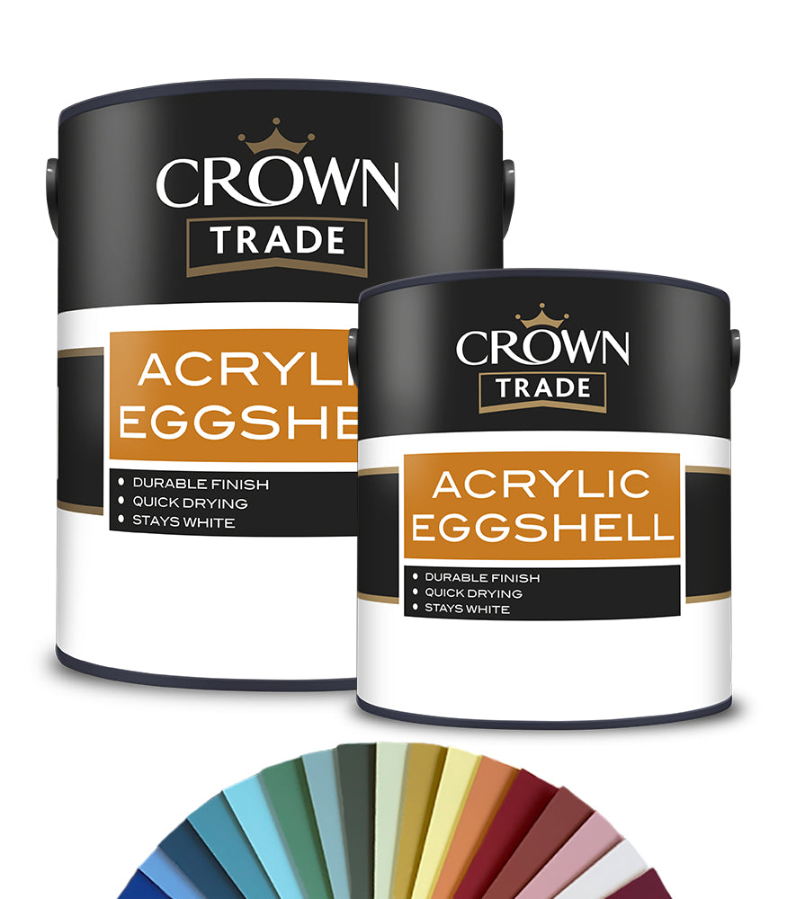 Crown Trade Acrylic Eggshell Paint- Tinted Colour Match