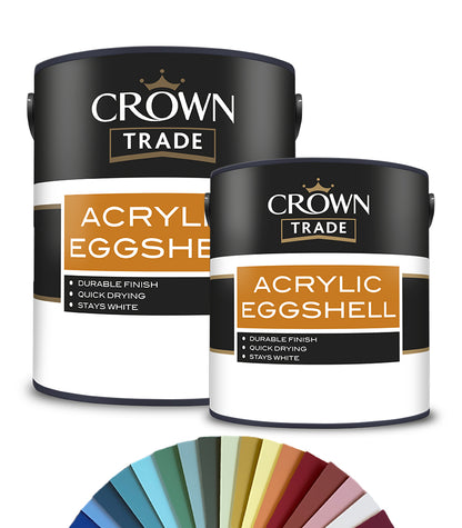 Crown Trade Acrylic Eggshell Paint- Tinted Colour Match