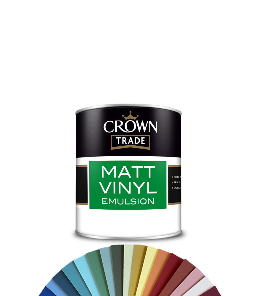 Crown Trade Vinyl Matt Emulsion - 1L - Tinted Colour Match