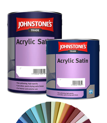 Johnstone's Trade Acrylic Satin Paint - Tinted Colour Match