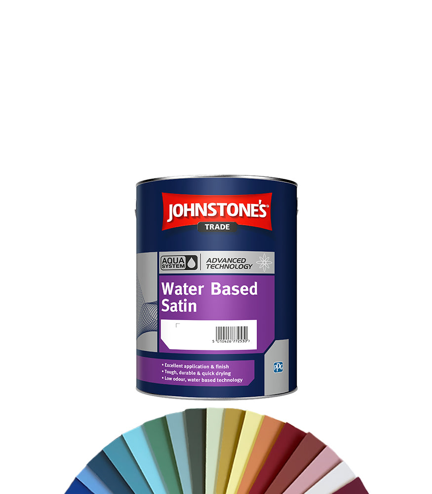 Johnstones Trade Aqua Water Based Satin 1L - Tinted Colour Match