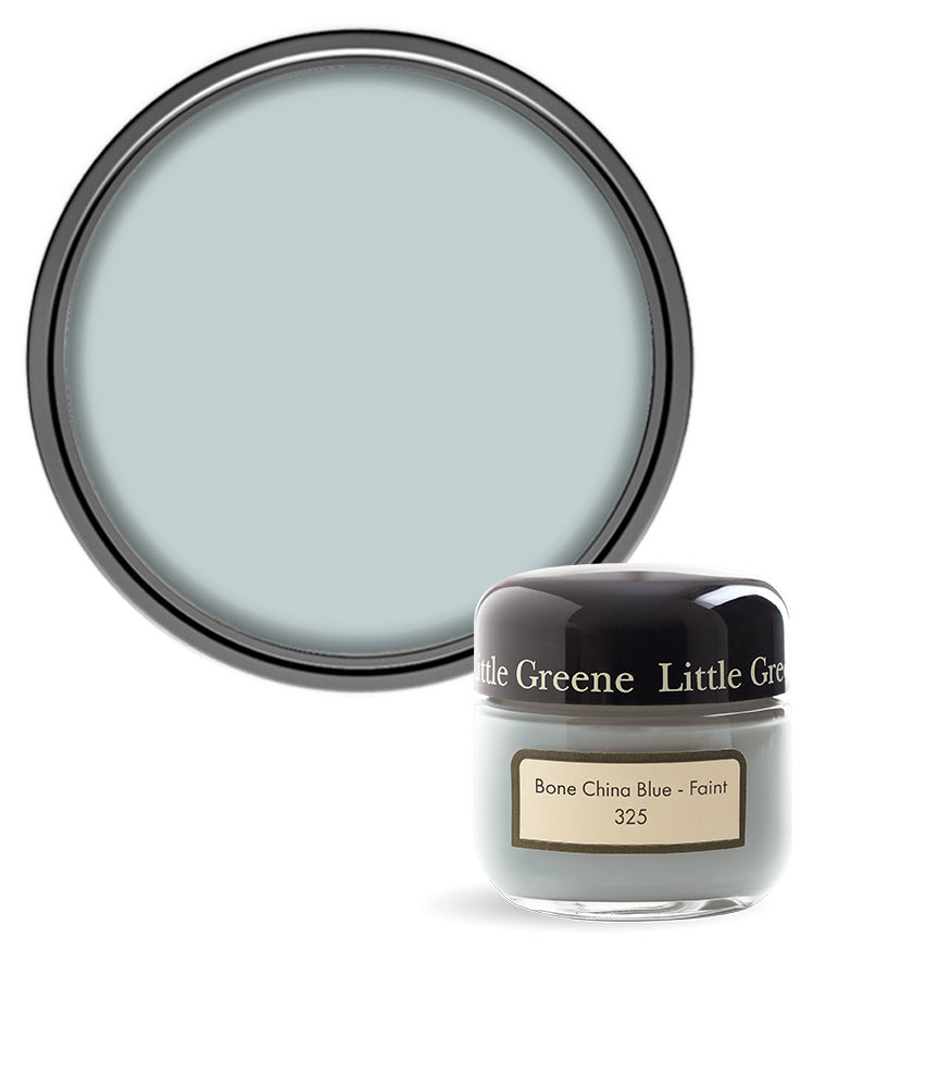 Little Greene Absolute Matt Emulsion Sample Pot - Bone China Blue - Faint 325 - 60ml