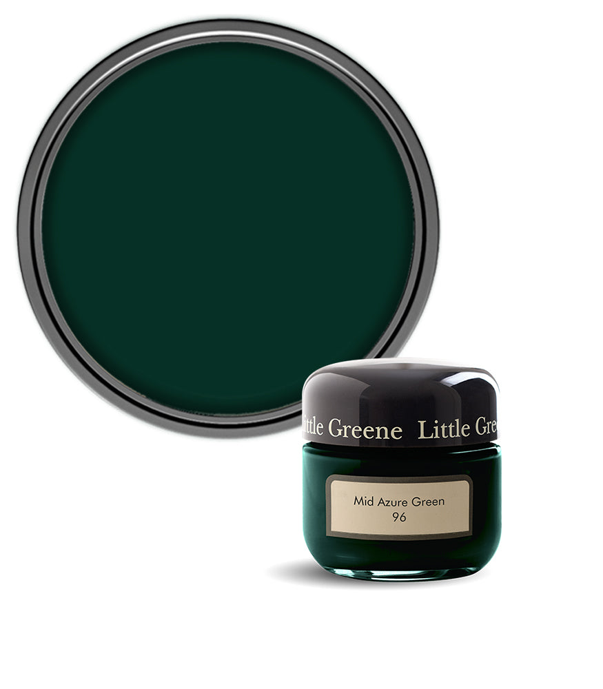 Little Greene Absolute Matt Emulsion Sample Pot - Mid Azure Green 96 - 60ml