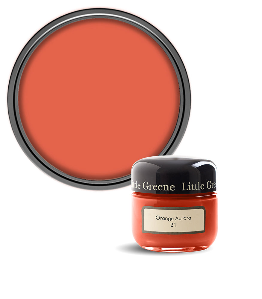 Little Greene Absolute Matt Emulsion Sample Pot - Orange Aurora 21 - 60ml