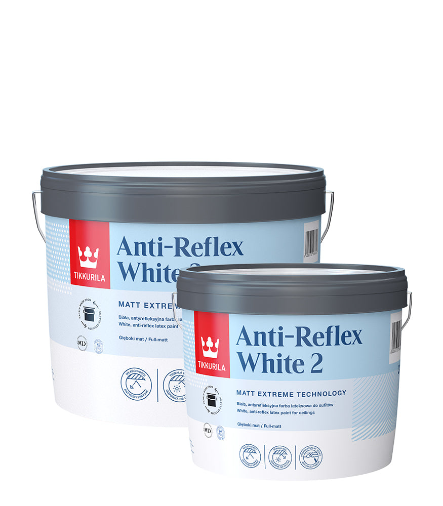 Tikkurila Anti-Reflex White 2 - Full Matt Emulsion Paint