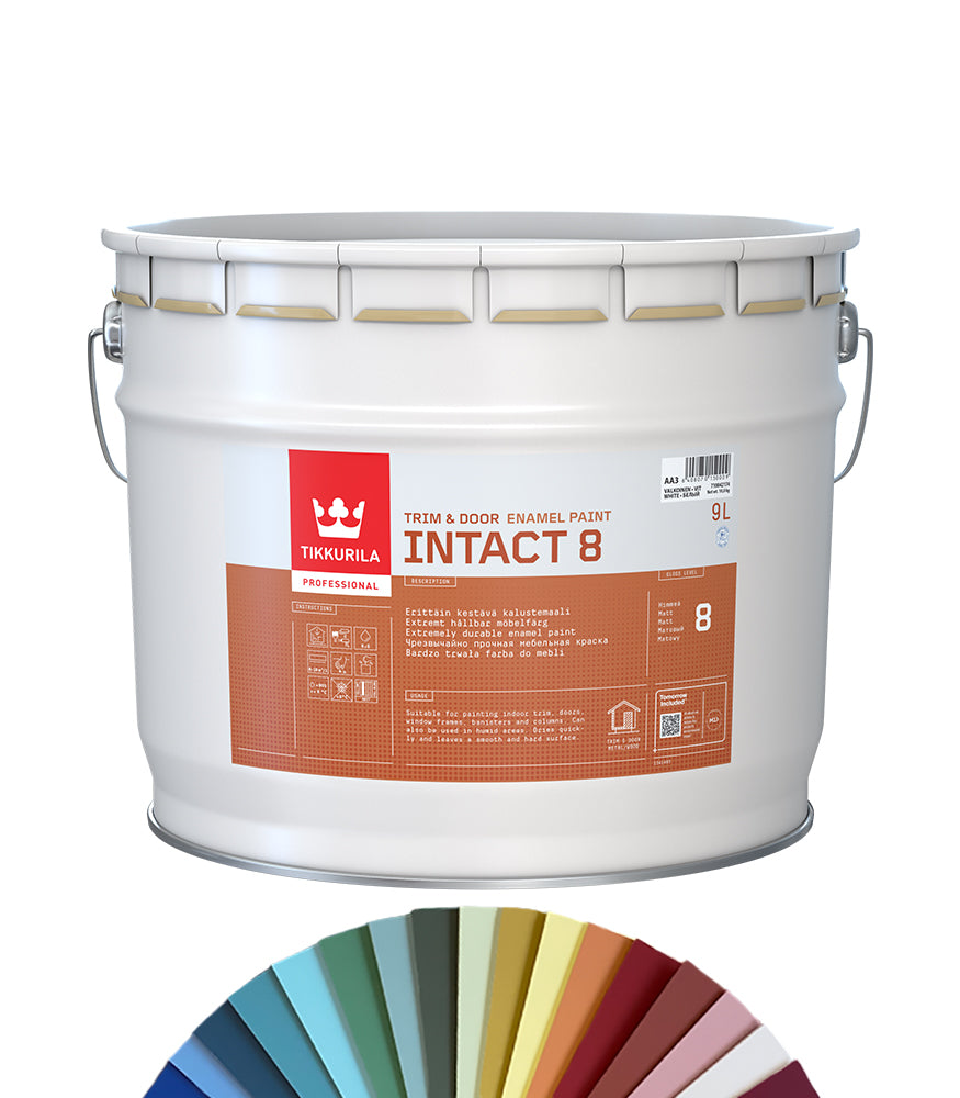 Tikkurila Intact 8 for Interior Wood Solid Matt Finish - 10L - Tinted Colour Match