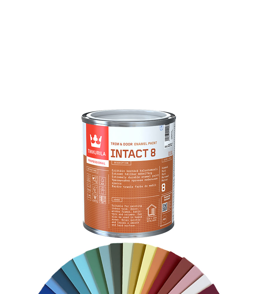 Tikkurila Intact 8 for Interior Wood Solid Matt Finish - 1L - Tinted Colour Match