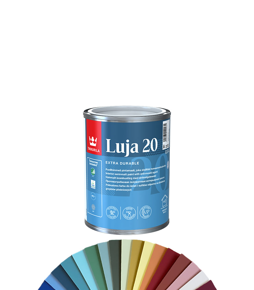 Tikkurila Luja 20 Satin Paint for Kitchens and Bathrooms - 1L - Tinted Colour Match