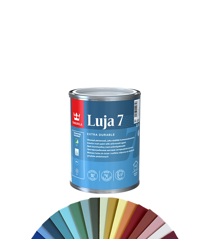 Tikkurila Luja 7 Matt Paint for Kitchens and Bathrooms - 1L - Tinted Colour Match