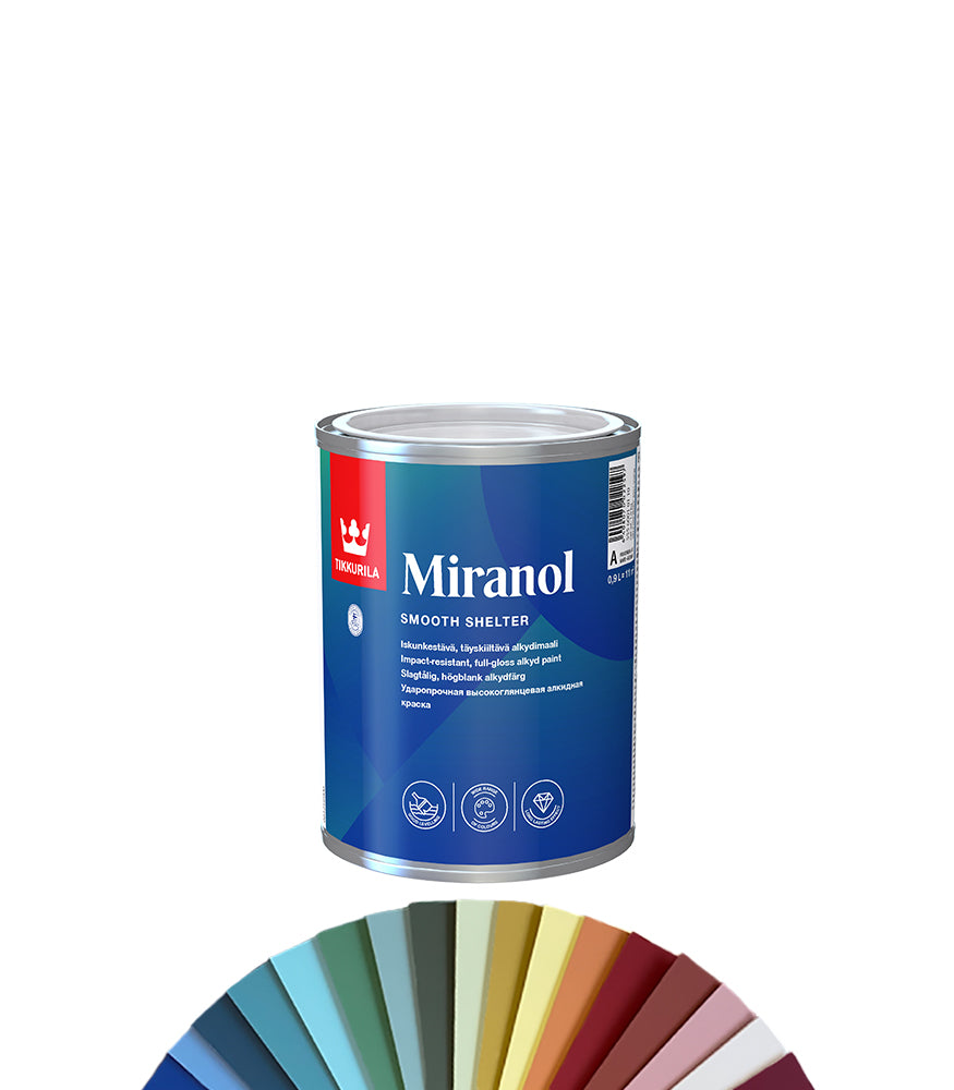 Tikkurila Miranol High Gloss Enamel Paint - 1L - Tinted Colour Match
