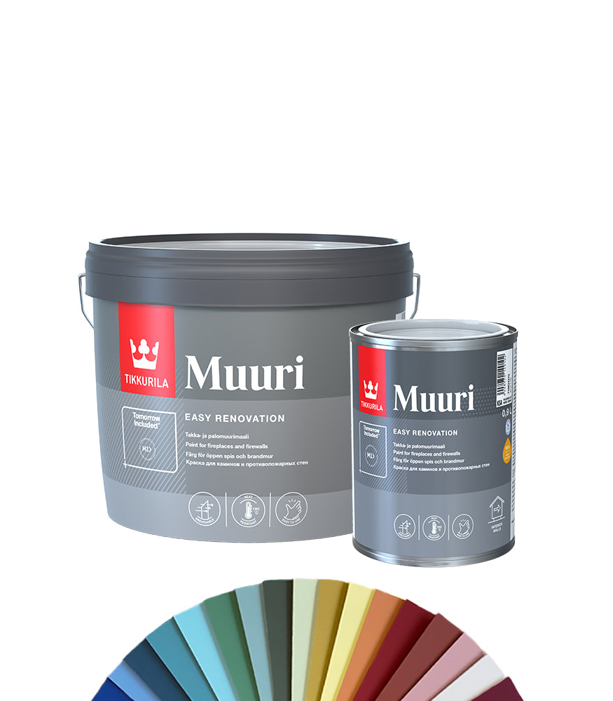 Tikkurila Muuri Fireplace and Firewall Paint - Tinted Colour
