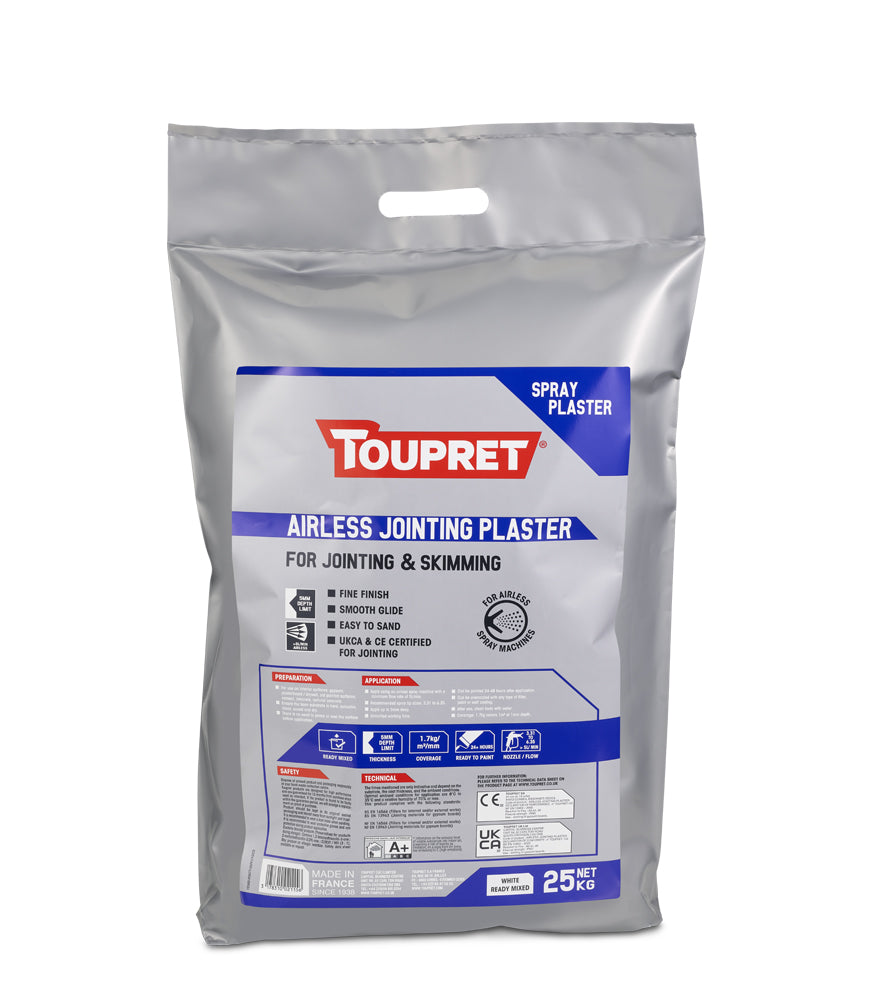 40 x Toupret Airless Jointing Plaster 25Kg Bags - Full Pallet