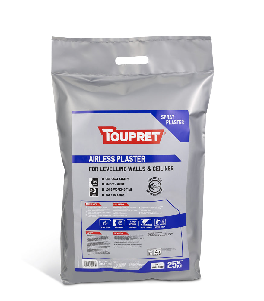 40 x Toupret Airless Plaster 25Kg Bags - Full Pallet