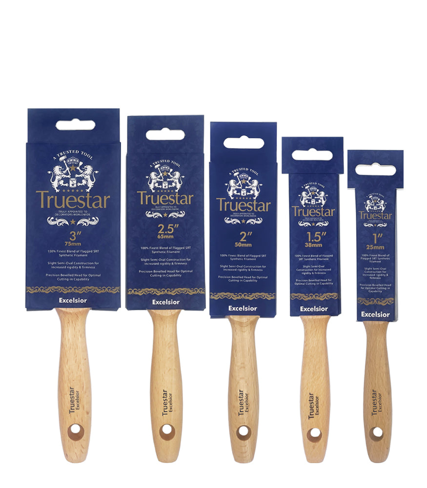 Truestar Excelsior 5 Piece Brush Set - 1", 1.5", 2", 2.5" & 3"