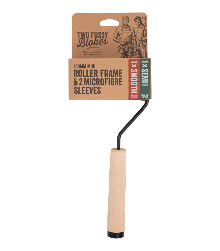 Two Fussy Blokes Wooden Handle Roller Frame and Sleeve Set - 4 Inch