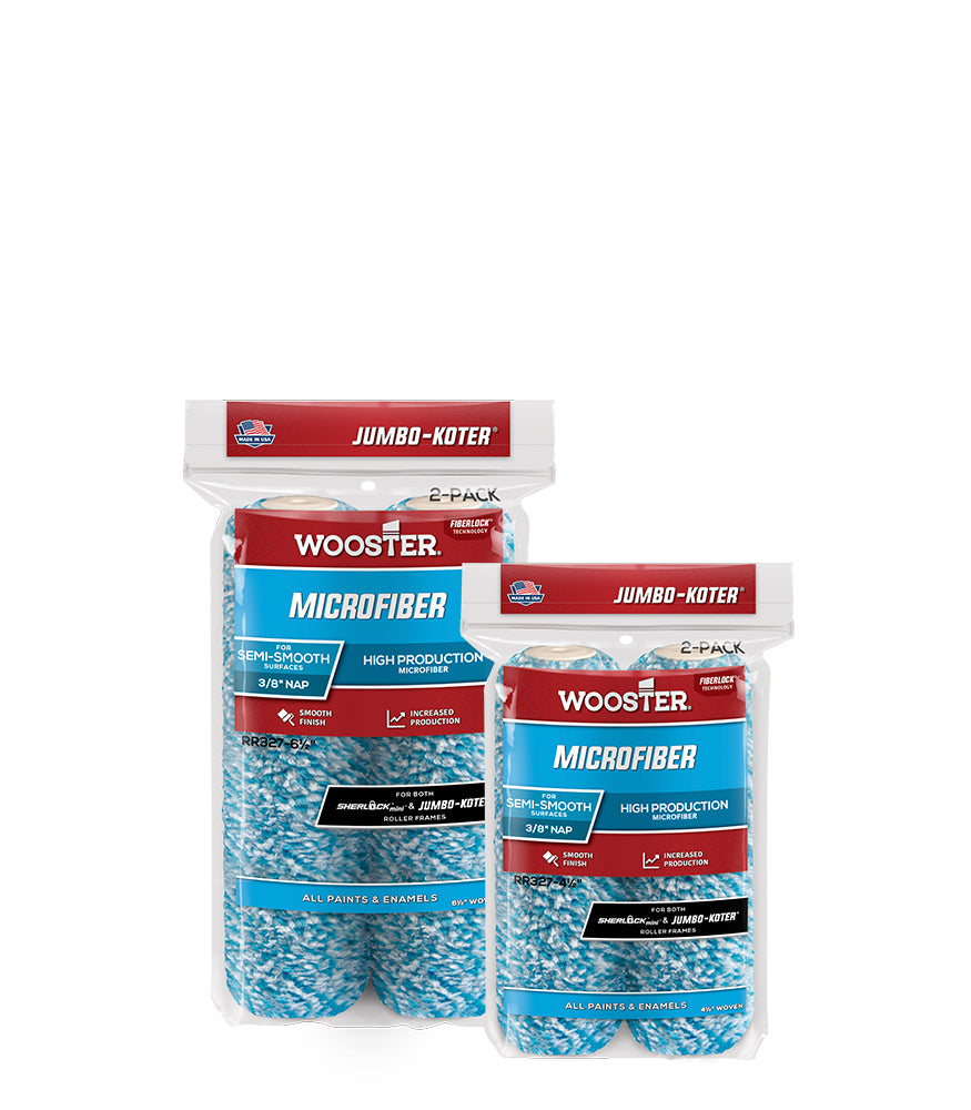 Wooster Jumbo Koter Microfiber Mini Roller Sleeve - Twin Pack