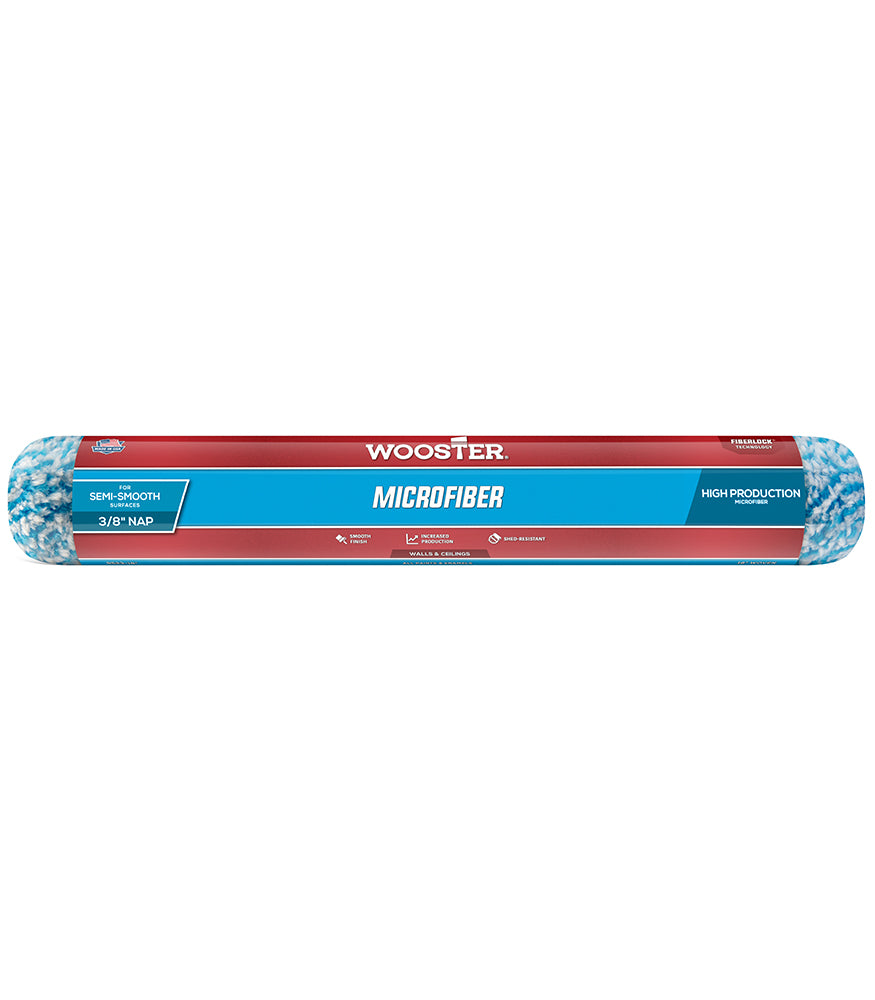 Wooster Microfiber 3/8" Nap Semi Smooth Paint Roller Sleeve - 18 Inch