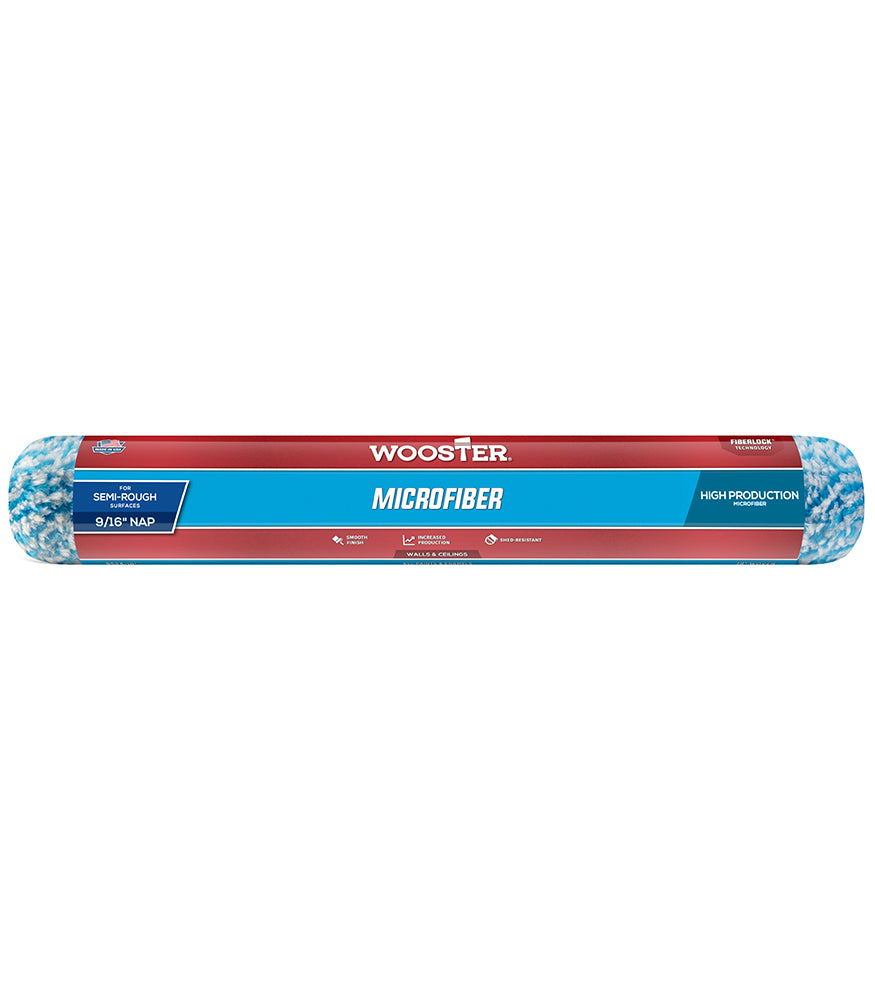 Wooster Microfiber 9/16" Nap Semi Rough Paint Roller Sleeve - 18 Inch