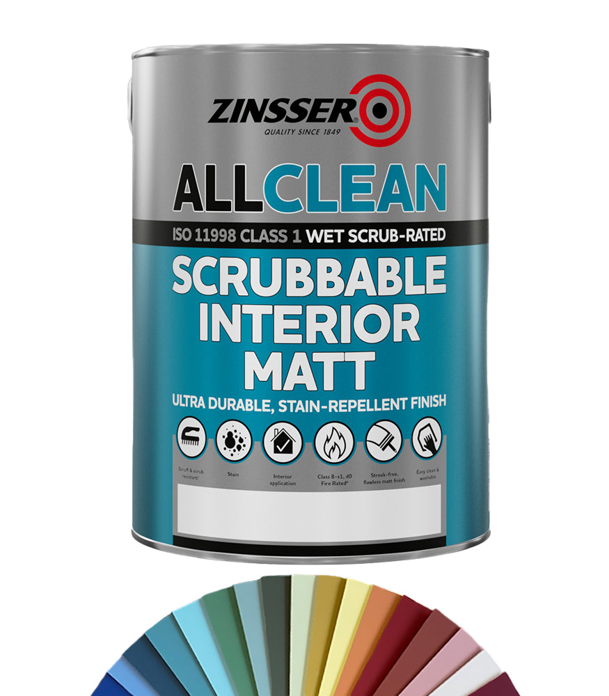 Zinsser Interior Matt All Clean - Tinted Mixed Colours - 5 Litre
