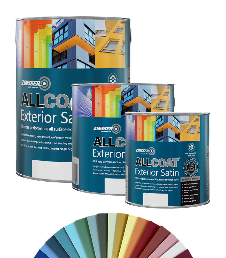 Zinsser AllCoat (Solvent Based) Exterior Satin Paint- Tinted Colour Match