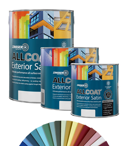 Zinsser AllCoat (Solvent Based) Exterior Satin Paint- Tinted Colour Match