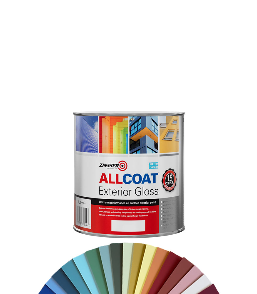 Zinsser AllCoat Exterior Gloss (Water Based) - 1 Litre - Tinted Mixed Colour