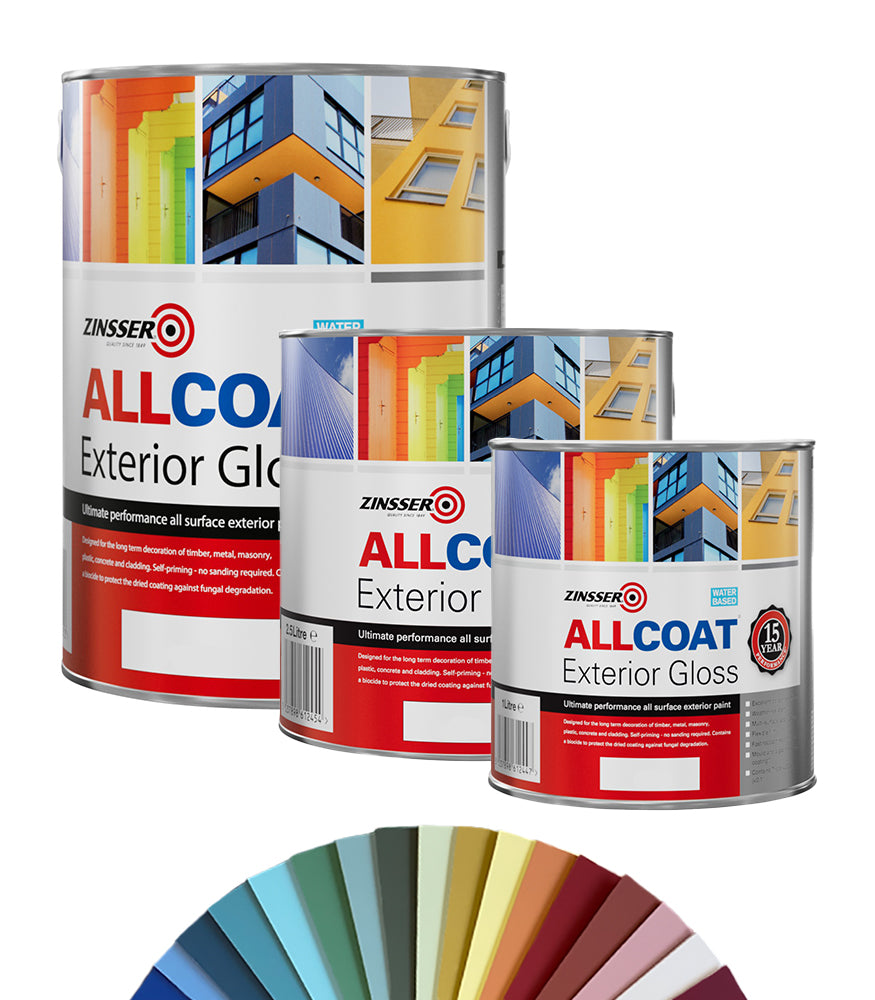 Zinsser AllCoat (Water Based) Exterior Gloss Paint - Tinted Colour Match