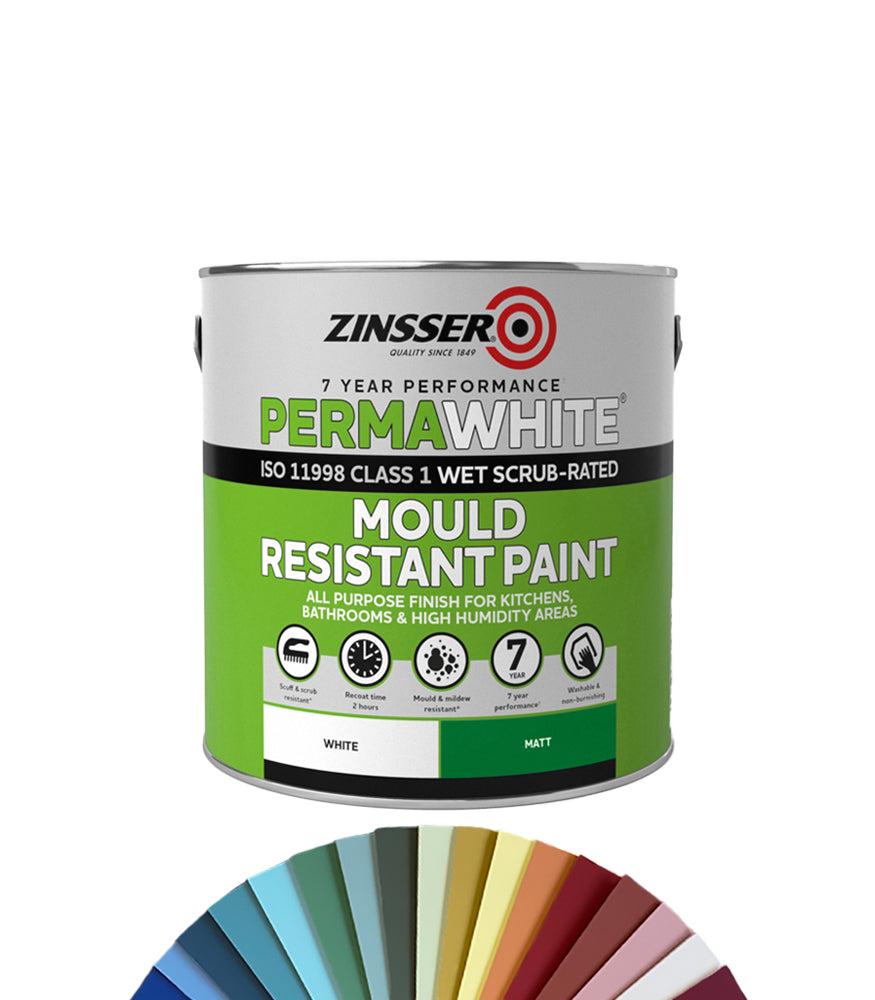 Zinsser Perma White Interior Paint - Matt - 2.5L - Tinted Mixed Colour