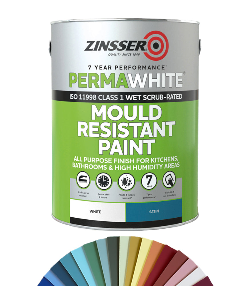 Zinsser Perma White Interior Paint - Satin - 5L - Tinted Mixed Colour