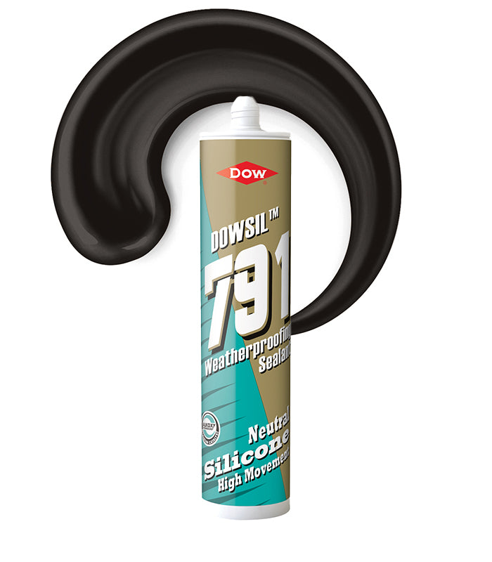 Dowsil 791 External Weatherproofing Silicone Sealant 310ml Cartridge - Black