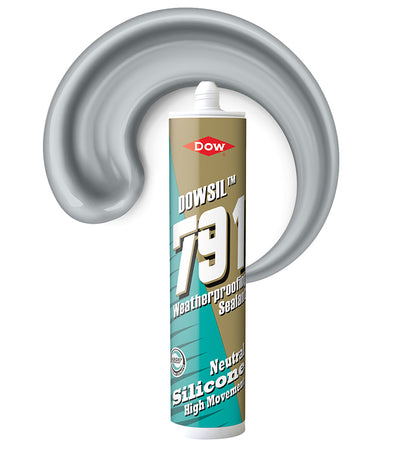 Dowsil 791 External Weatherproofing Silicone Sealant 310ml Cartridge - Grey