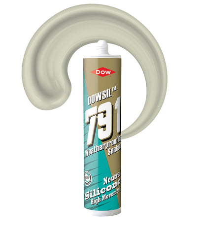 Dowsil 791 External Weatherproofing Silicone Sealant 310ml Cartridge - Limestone