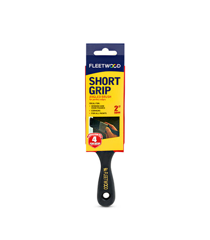 Fleetwood Short Grip Angled Paint Brush - 2 Inch