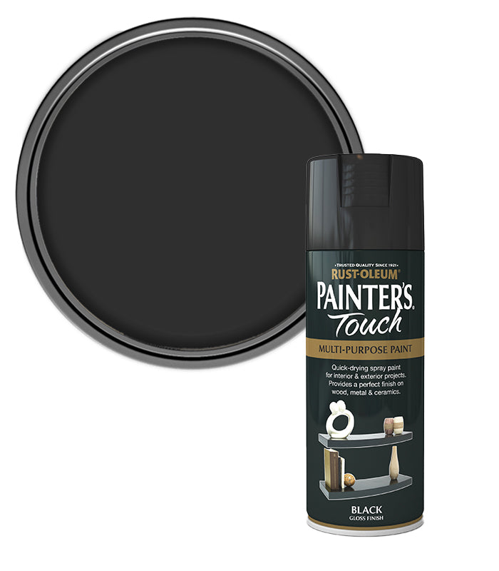 Rust-Oleum Painter’s Touch Spray Paint 400ml Gloss - Black