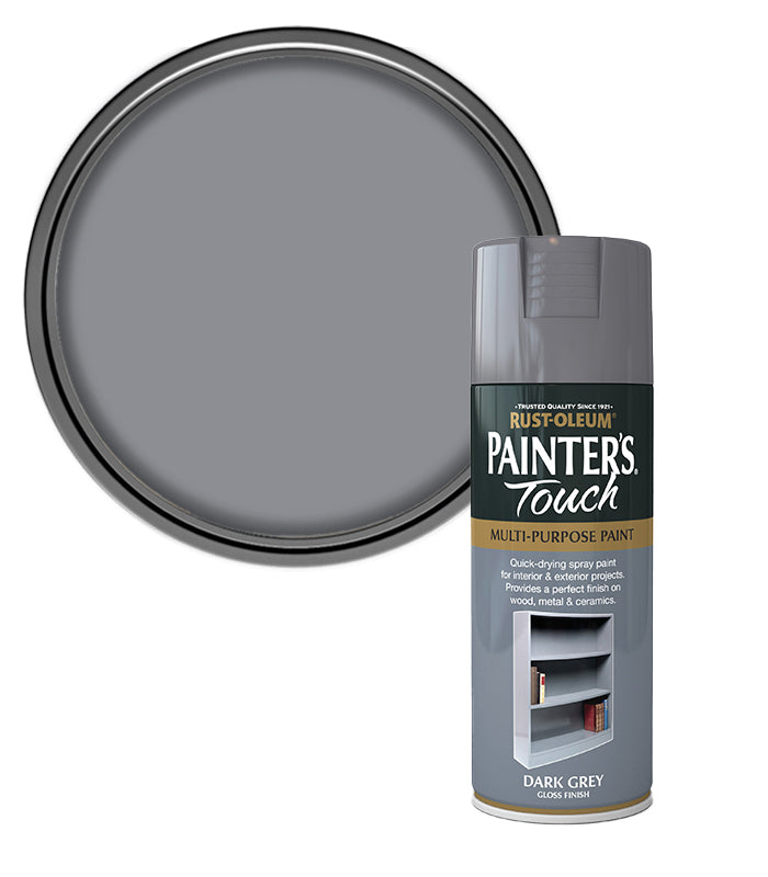 Rust-Oleum Painter’s Touch Spray Paint 400ml Gloss - Dark Grey