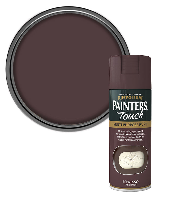 Rust-Oleum Painter’s Touch Spray Paint 400ml Satin - Espresso